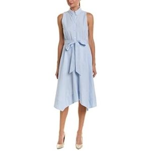 NWT Tahari blue and white seersucker dress